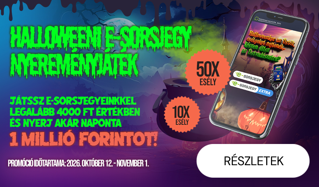 Halloween-i e-sorsjegy nyereményjáték mobil