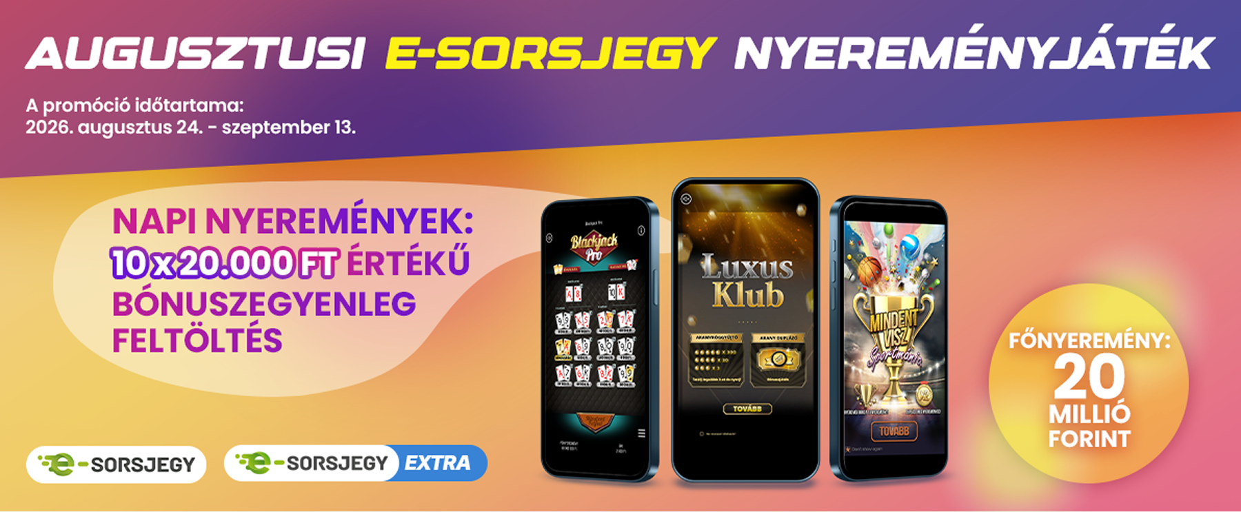 Sorsjegy akció online header