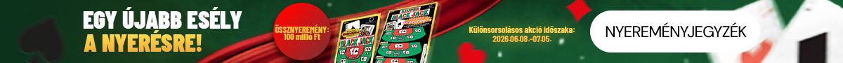 Júliusi Black Jack és Szuper Black Jack sorsjegy akció