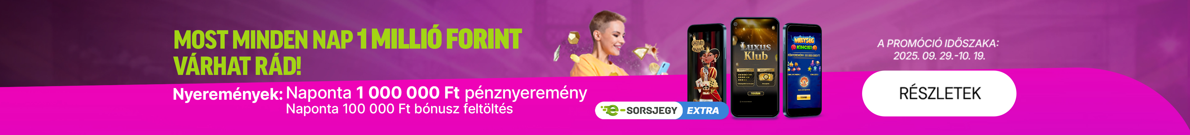 Őszi E-sorsjegy Extra nyereményjáték