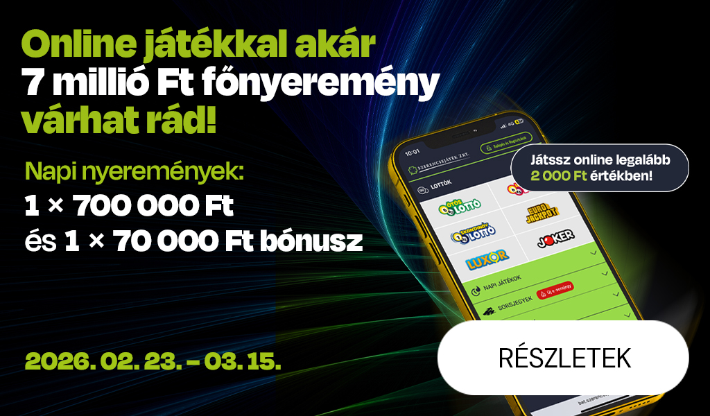 Februári Online nyereményjáték mobil