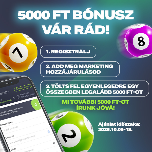 Októberi regisztrációs bónusz