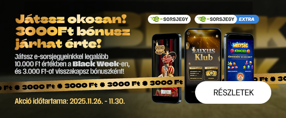 Novemberi Black Week e-sorsjegy akció