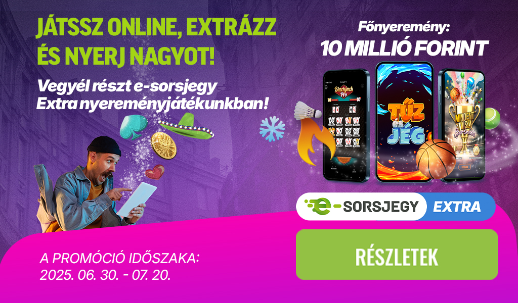E-sorsjegy extra nyereményjáték mobil