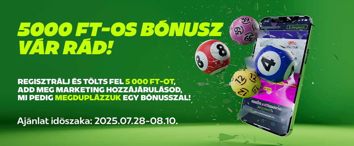 Júliusi regisztrációs bónusz