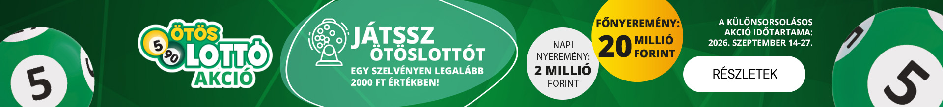 Szeptemberi Ötöslottó akció