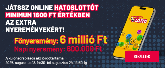 Aug. Hatoslottó akció